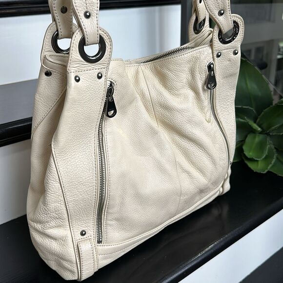 New Perlina, genuine, leather, oversized, shoulder, handbag purse soft luxurious - Picture 3 of 15